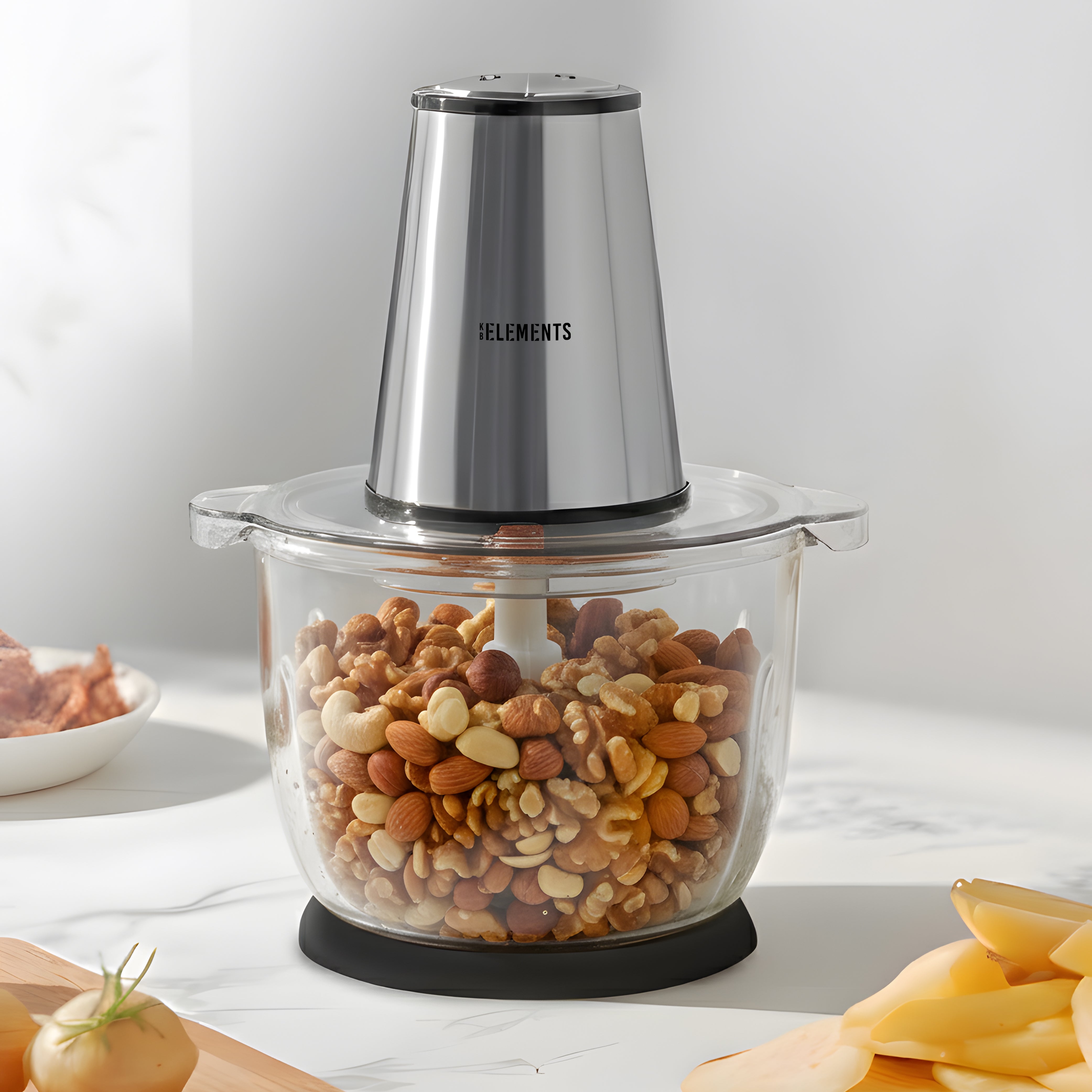KB ELEMENTS Electric Chopper "ChopChop" – 2L Glass Bowl, 300W Stainless Steel Motor (ELK306FC)
