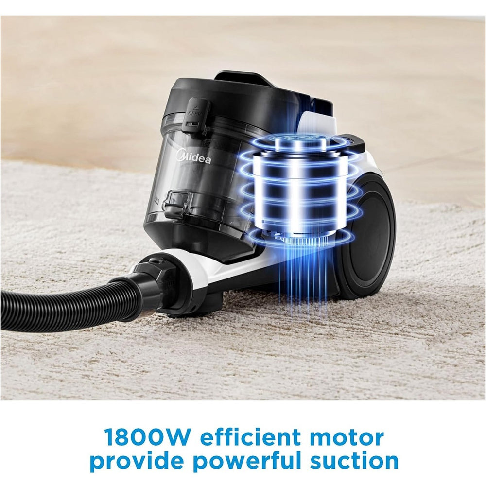 Midea Bagless Vacuum Cleaner 1800 Watts 2 Liters Capacity – MC08MEWH