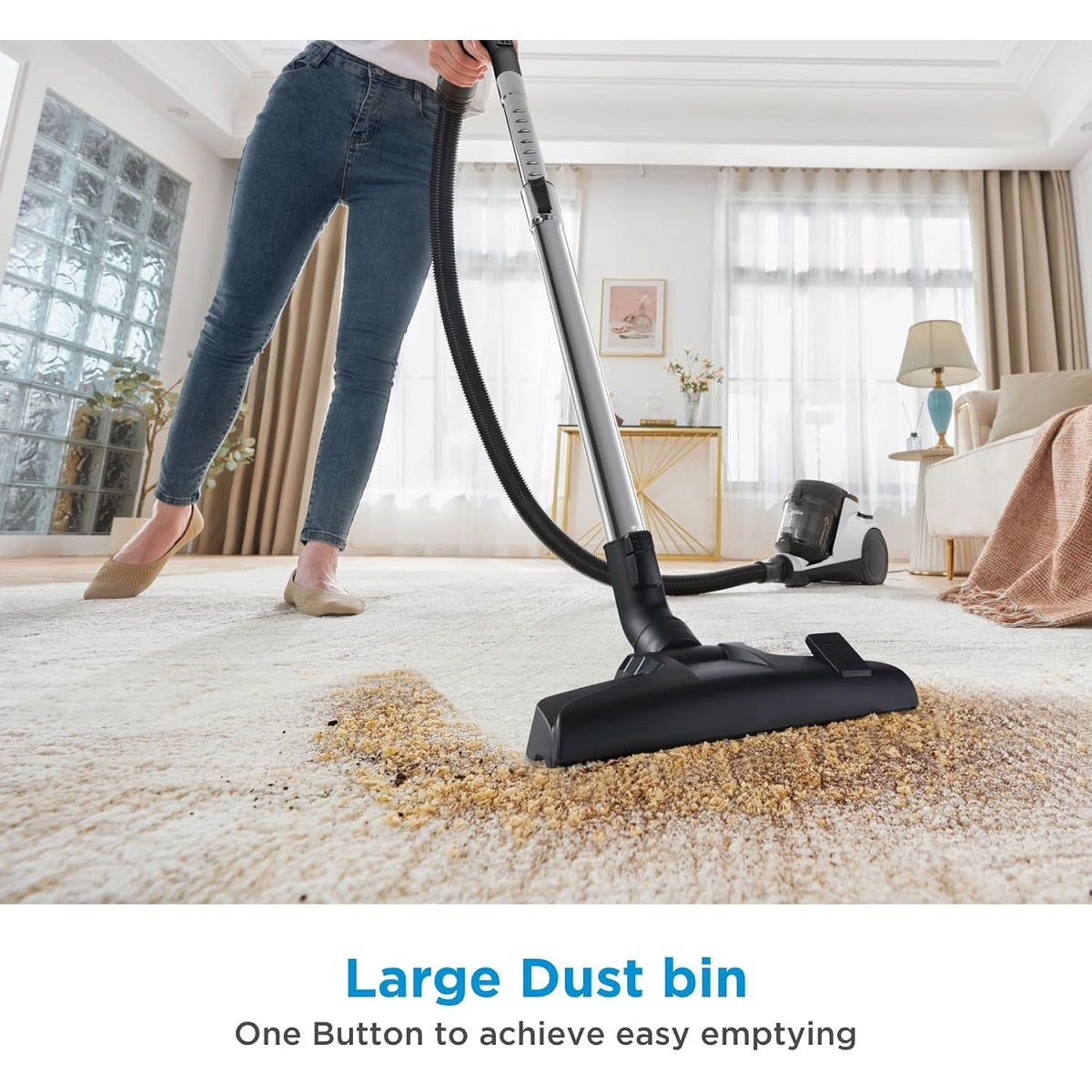 Midea Bagless Vacuum Cleaner 1800 Watts 2 Liters Capacity – MC08MEWH