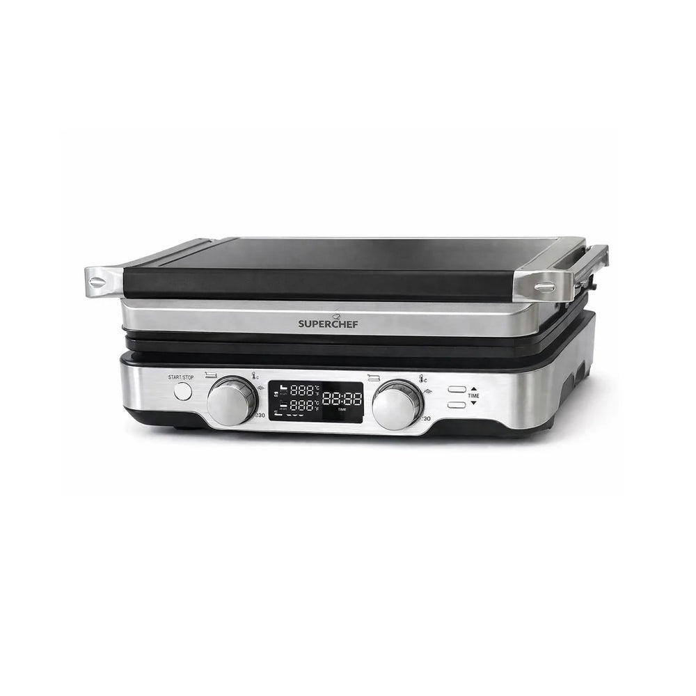 SuperChef Contact Grill 2000w Non Stick Stainless Steel