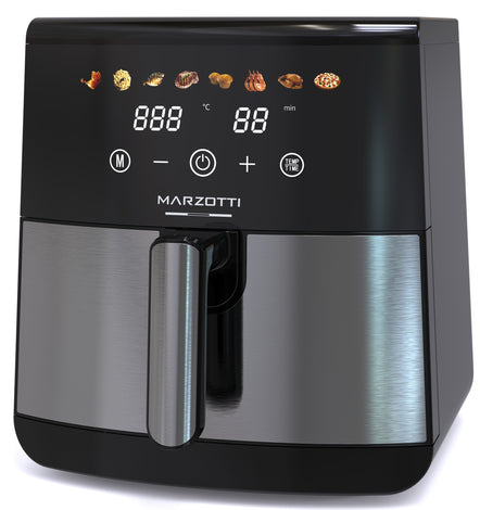 NEW Marzotti Air Fryer 1700W 8L Stainless Steel Colorful Touch Panel