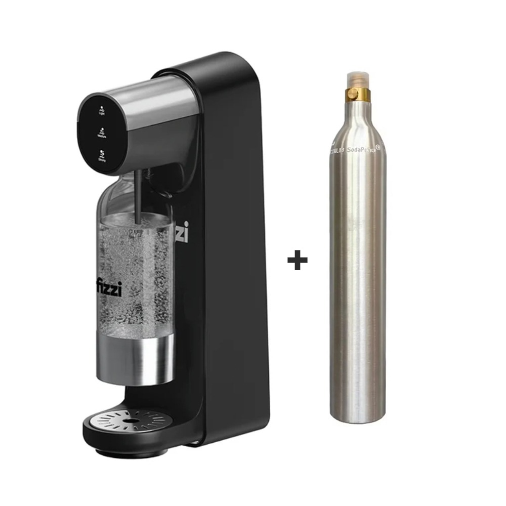 Nutricook Fizzi Soda Maker + SOL Oxygen CO2 1kg [Filled Bottle] | NCK-FSM100 + BTCO2B1