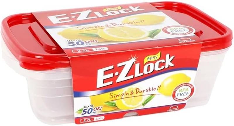 lock&lock EZ lock rectangle container 2.7ml 2pcs set