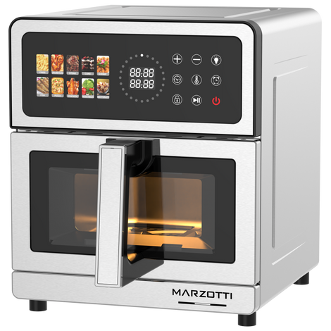 Marzotti Air Fryer 10L 1950W Stainless Steel Colorful Glass Panel 10 Functions Visual Tray