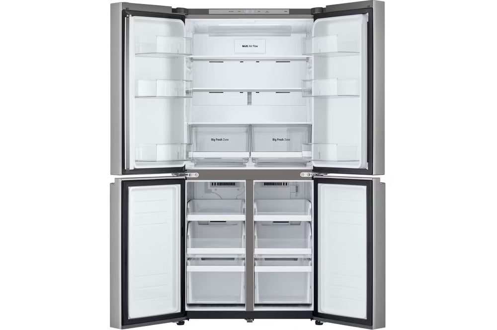 LG Four Door Refrigerator , 464L Net Capacity Silver Color,Door Cooling+™, Multi Air Flow,  GCB-244DFPL