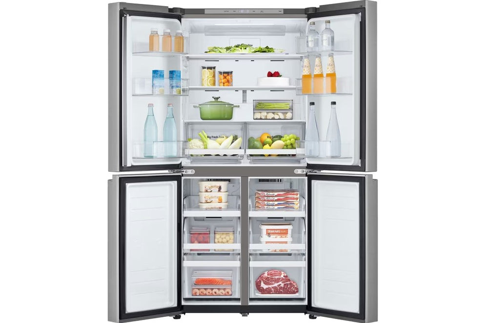 LG Four Door Refrigerator , 464L Net Capacity Silver Color,Door Cooling+™, Multi Air Flow,  GCB-244DFPL