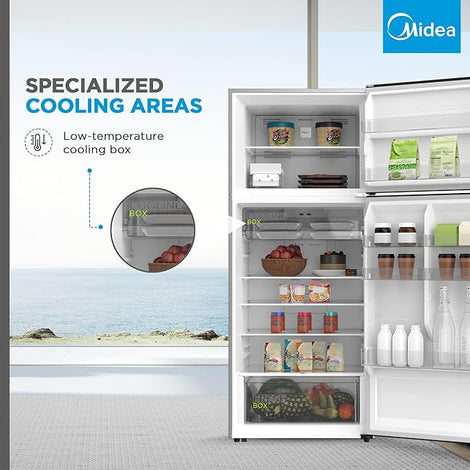 Midea Fridge Top Mount MDRT723MTE Silver