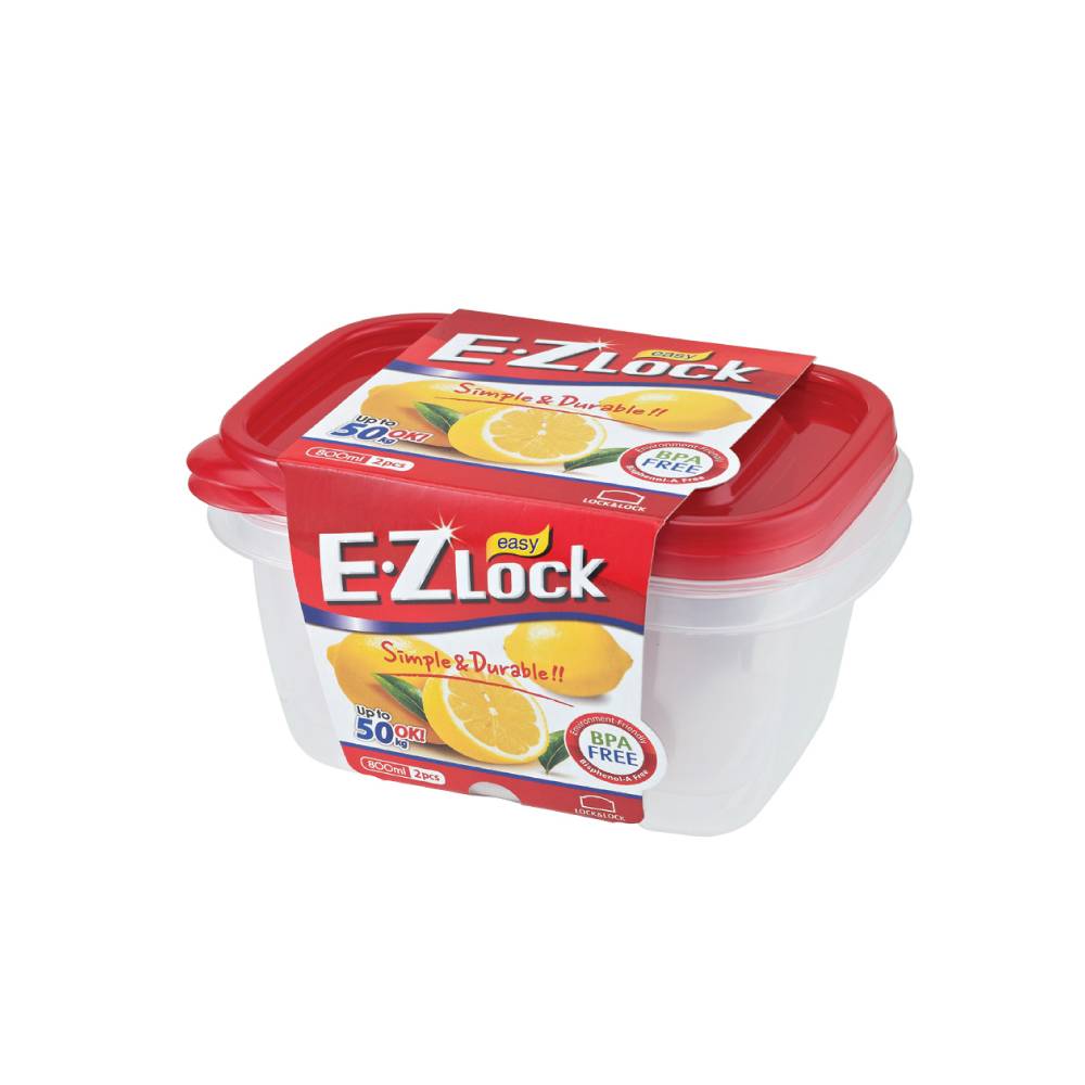 lock&lock EZ lock rectangle container 800ml 2pcs set
